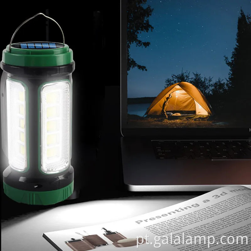 Luz compacta de acampamento solar com tecnologia LED de espiga de alto desempenho